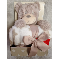 Plyšák s dekou " hnědý méďa"