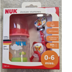 Lahvička NUK + dudlík+řetízek