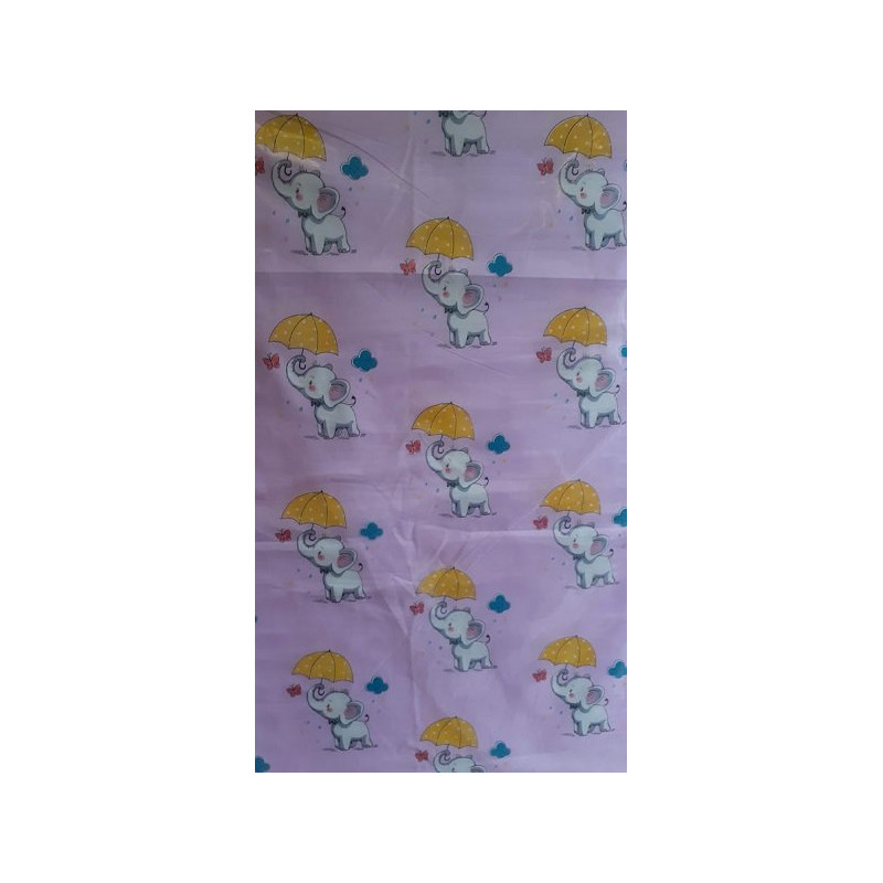 Matrace molitanová 120 x 60 Růžová - sloníci