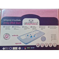 Prostěradlo nepromokavé - bavlněné 120 x 60 - růžové