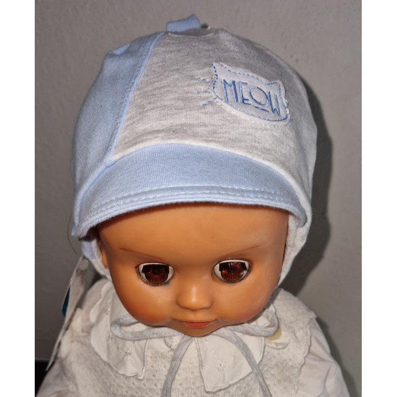 Čepička "Mňau" vel. 42 - modrá