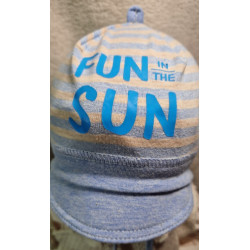 Čepička "Slunce" vel. 42 - modrá/béžová