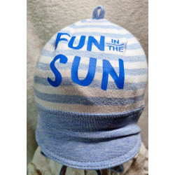 Čepička "Slunce" vel. 40 - modrá/bílá