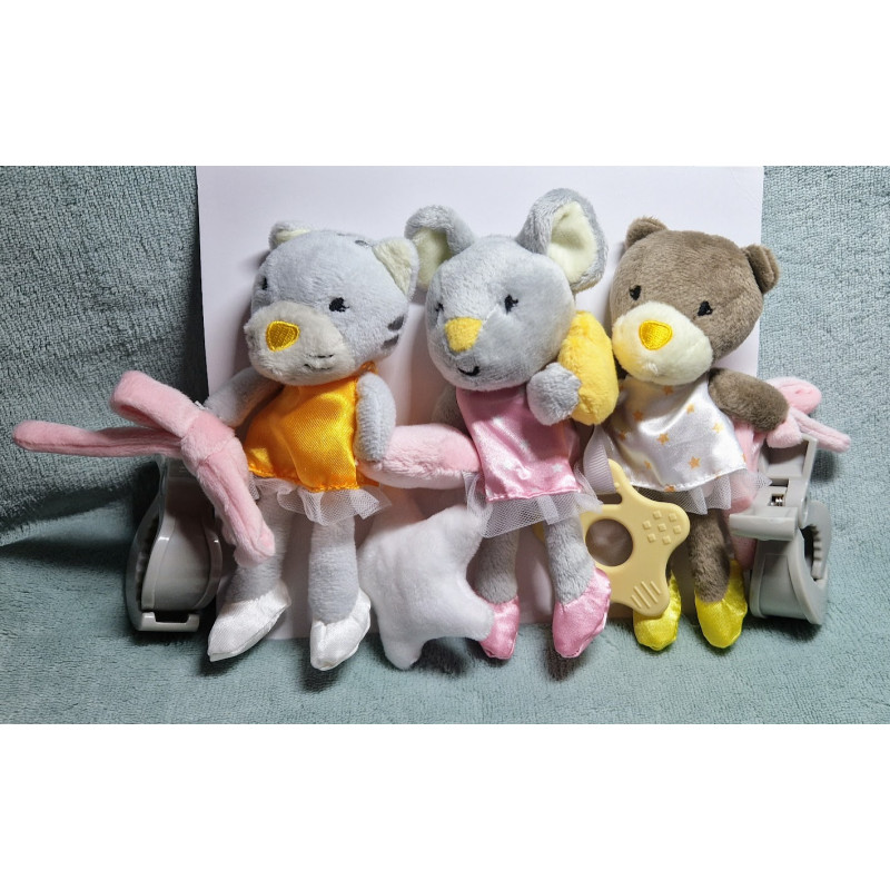 Plyšový řetěz na kočárek, autosedačku