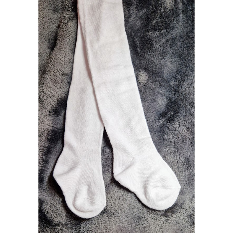 Punčocháče 68-74 bílé/bavlněné